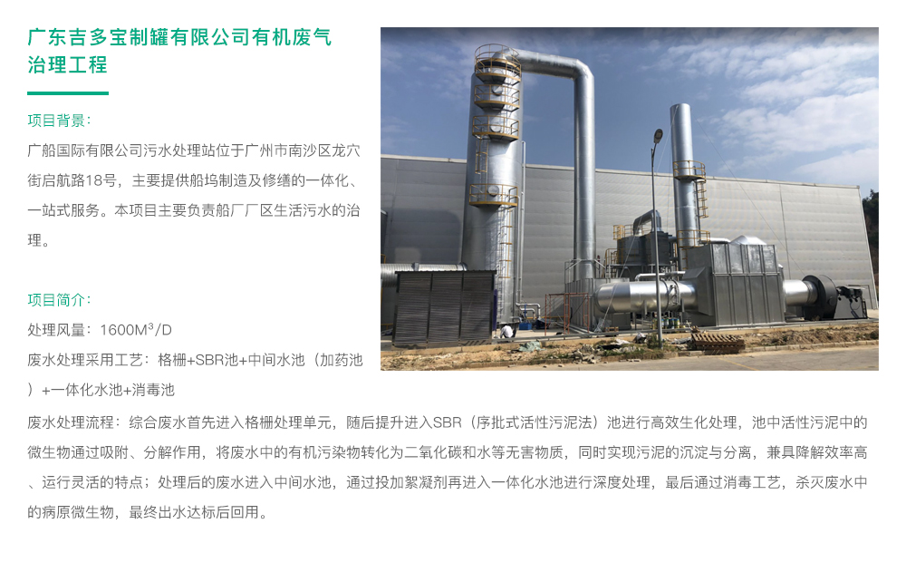 广东吉多宝制罐有限公司有机废气治理工程